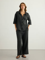 Kaya Drawstring Pants - Charcoal - Sumiye Co