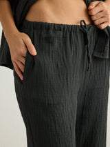 Kaya Drawstring Pants - Charcoal - Sumiye Co