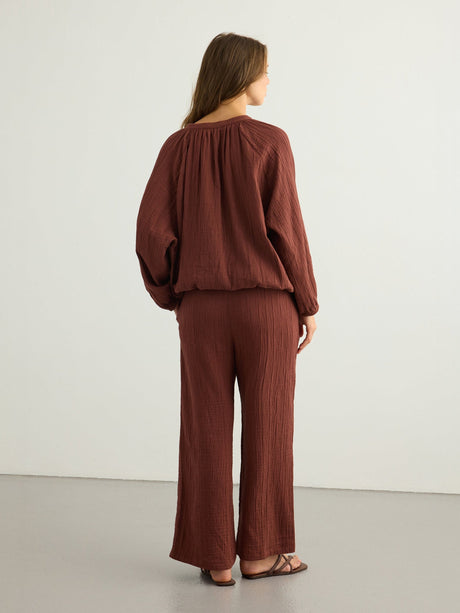 Kaya Drawstring Pants - Terracotta - Sumiye Co