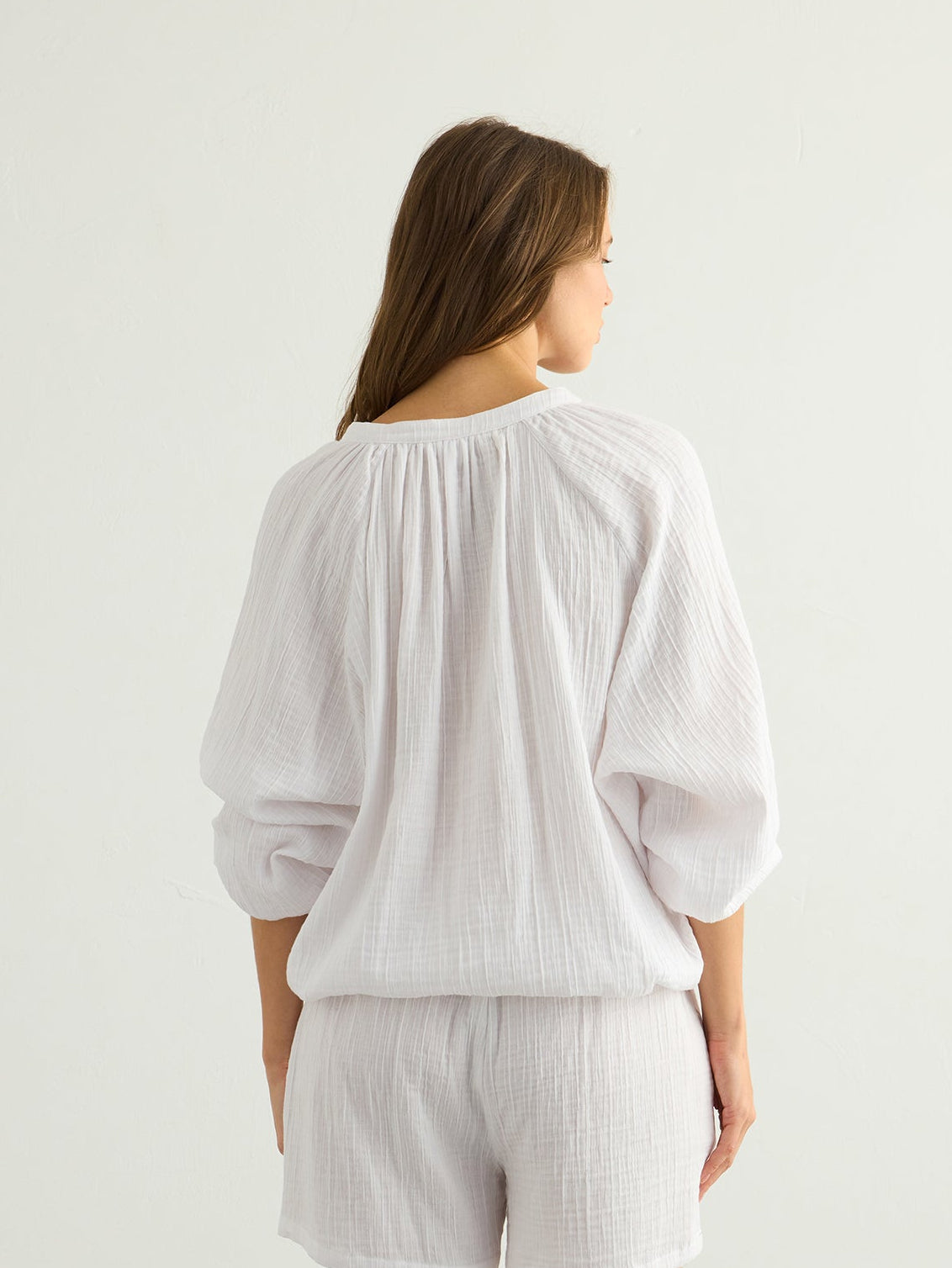 Kaya Drawstring Shorts - White - Sumiye Co