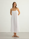 Kaya Smocked Maxi Dress - White - Sumiye Co