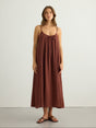Kaya Tie Strap Maxi Dress - Terracotta - Sumiye Co