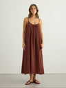 Kaya Tie Strap Maxi Dress - Terracotta - Sumiye Co