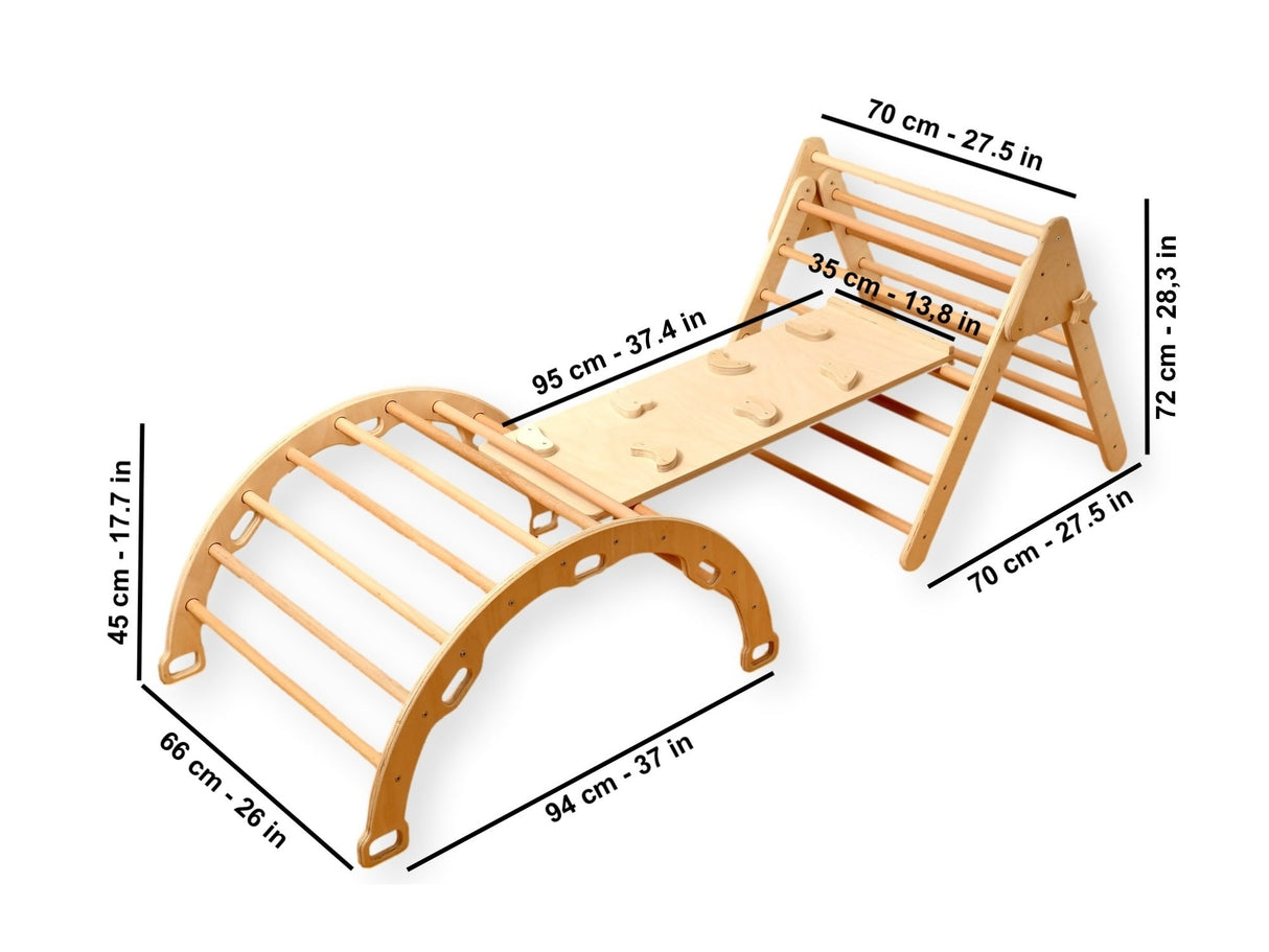 Montessori Indoor Playground | Pikler Triangle & Climbing Arch-2