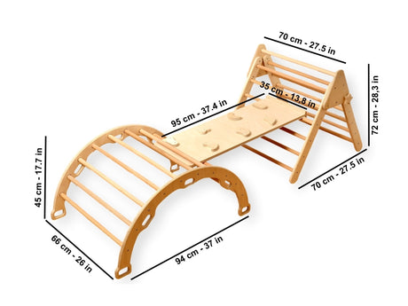 Montessori Indoor Playground | Pikler Triangle & Climbing Arch-2