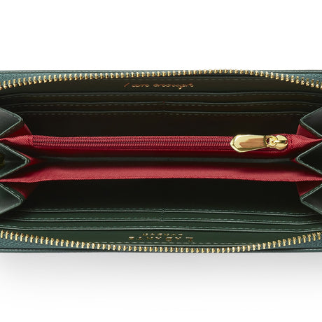 Serene Forest Green Zip Around Wallet-3