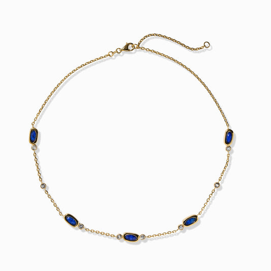 Lapis Sapphire Choker Necklace by Awe Inspired