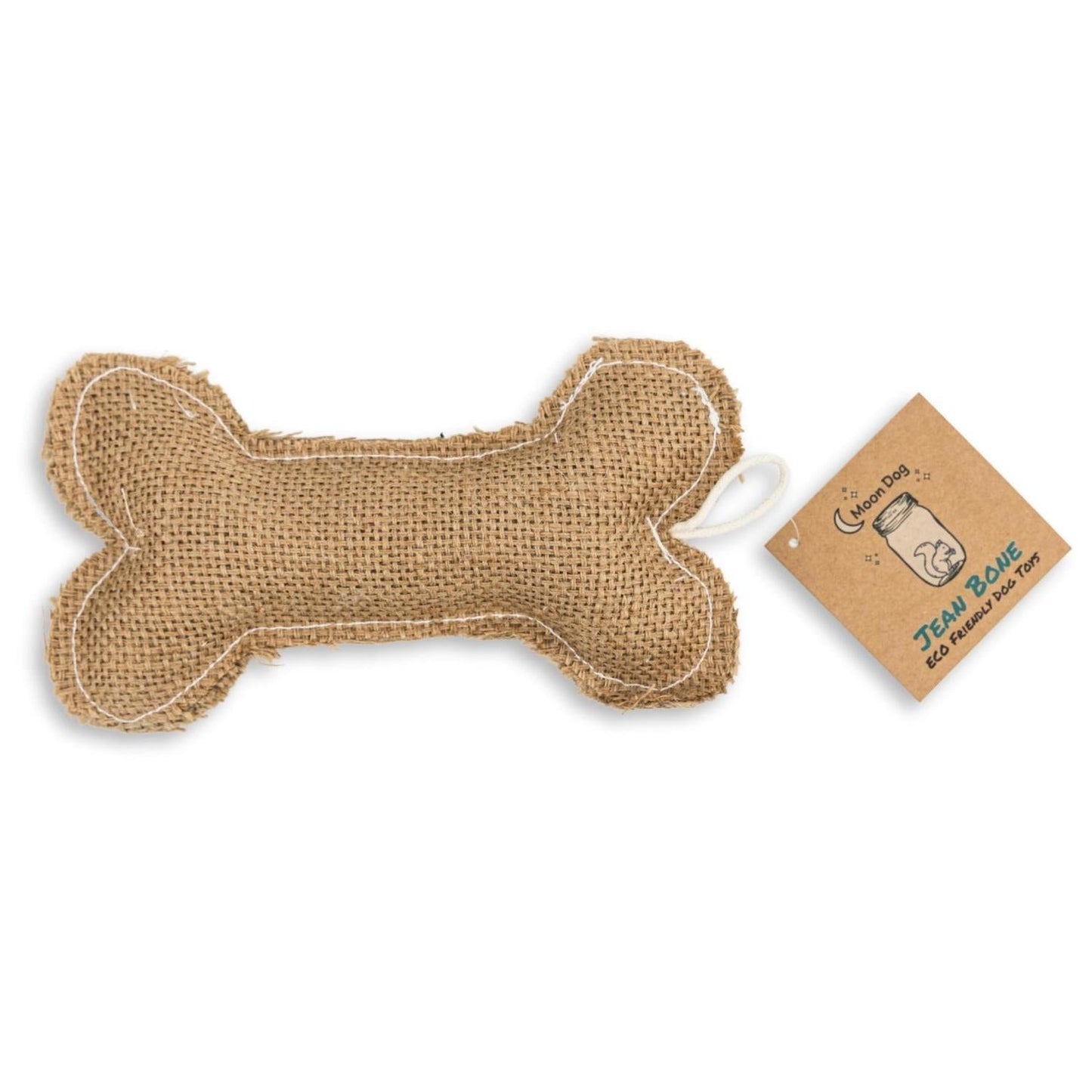 Sustainable Jean Leather-Jute Bone Pillow Dog Chew Toy-4