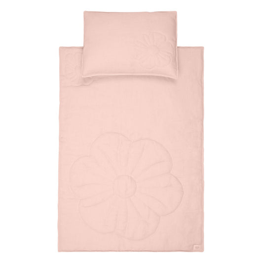 Linen "Light Pink" Flower Child Cover Set by Moi Mili