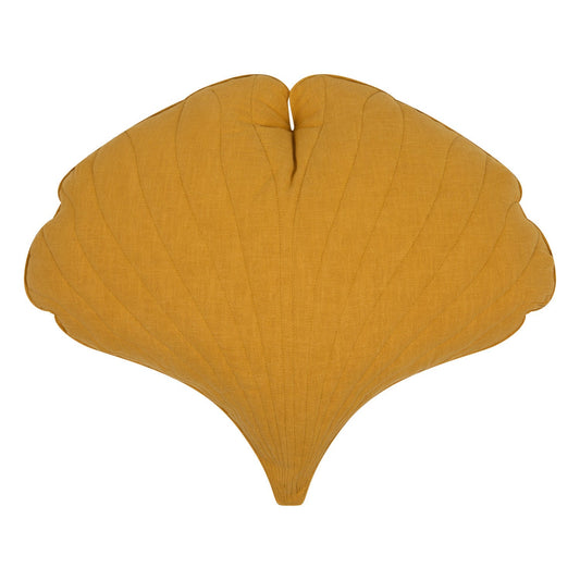 Ginkgo Leaf Pillow Linen “Mango” | Kids Room & Nursery Decor