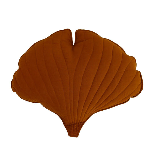 Ginkgo Leaf Pillow Linen “Caramel” | Kids Room & Nursery Decor
