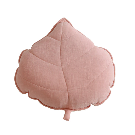 Leaf Pillow Linen “Powder Pink” | Kids Room & Nursery Decor