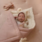 "Powder Pink" Linen Flower Baby Horn by Moi Mili