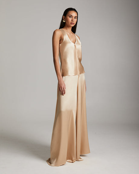 Silk Palazzo Pants - Sumiye Co