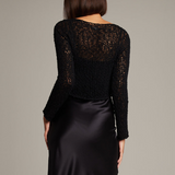 Flammé Loose Knit Cropped Sweater - Sumiye Co