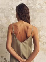 Lucid Flow Maxi Dress - Khaki Green - Sumiye Co