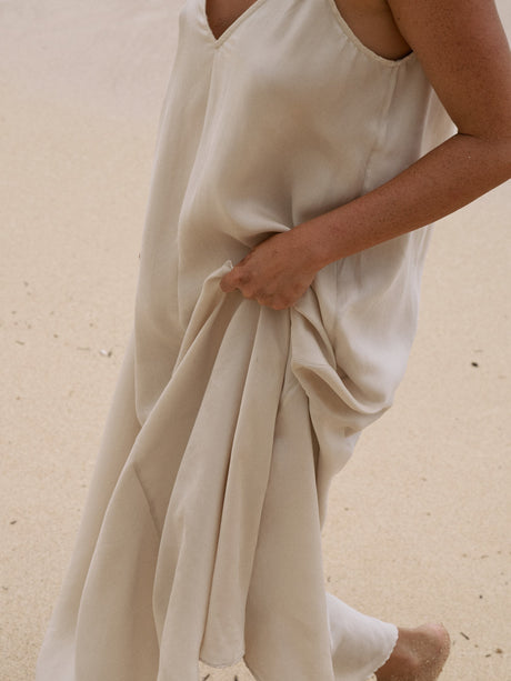 Lucid Flow Maxi Dress - Sand - Sumiye Co