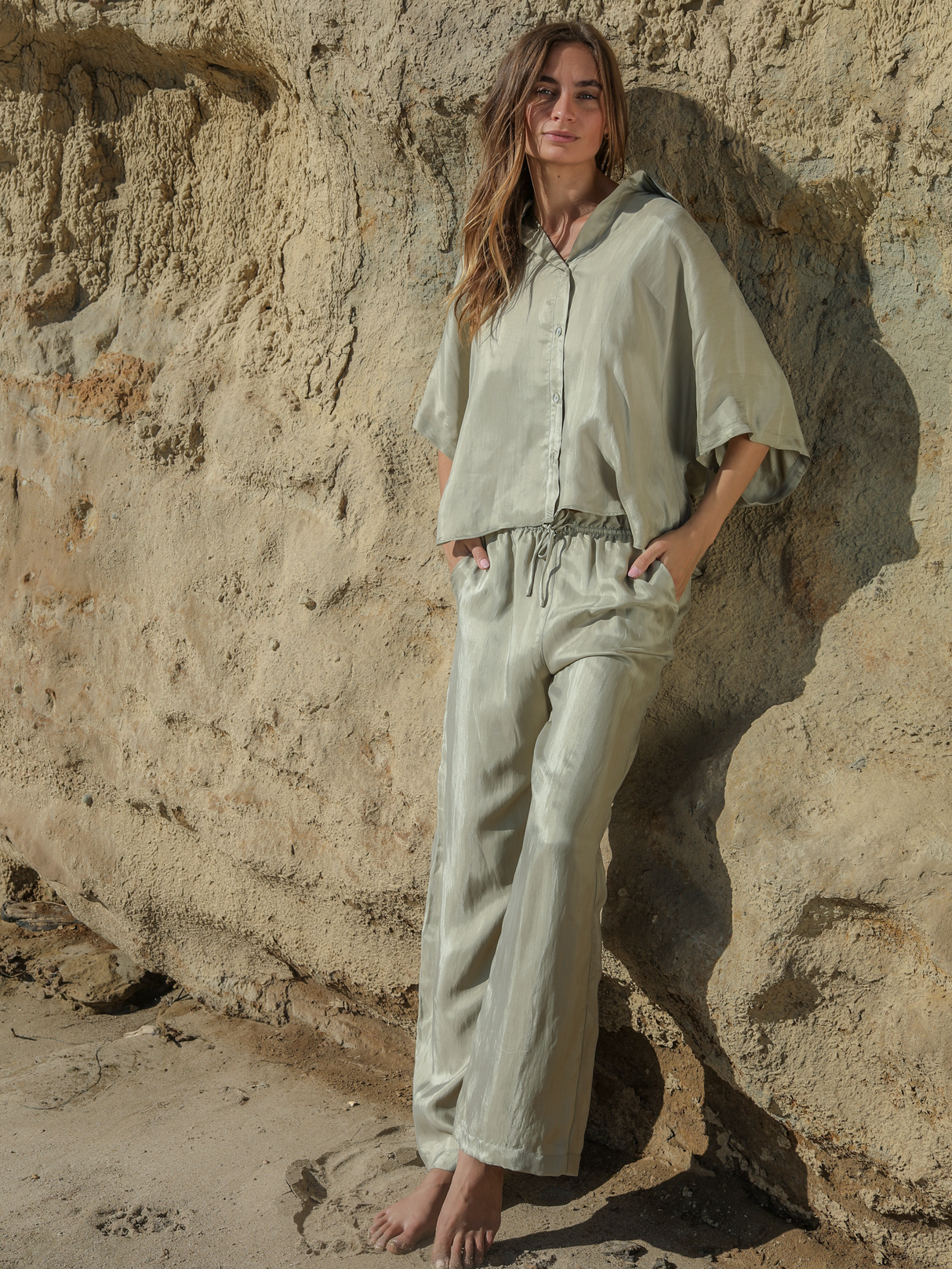 Lucid Flow Shirt - Khaki Green - Sumiye Co