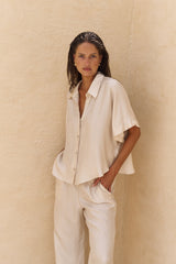 Lucid Flow Tie Pants - Sand