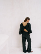 Lucid Knot Top - Black - Sumiye Co