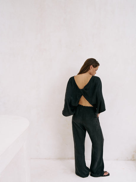 Lucid Knot Top - Black - Sumiye Co