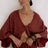 Lucid Knot Top - Burgundy - Sumiye Co