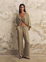 Lucid Knot Top - Khaki Green - Sumiye Co