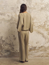 Lucid Flow Tie Pants - Khaki Green - Sumiye Co