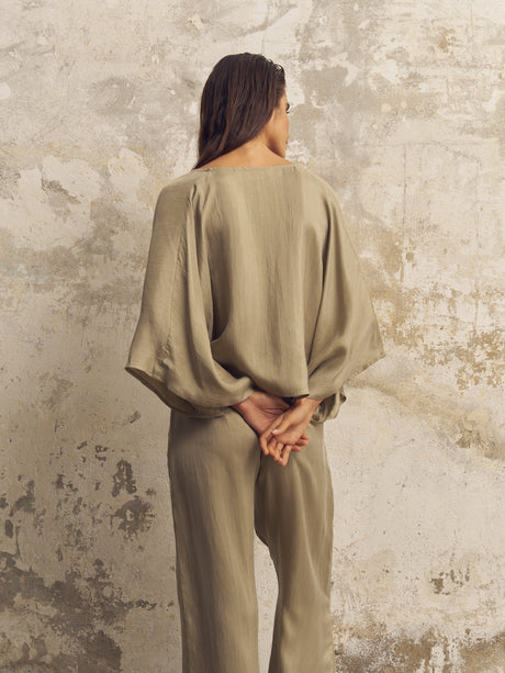 Lucid Knot Top - Khaki Green - Sumiye Co