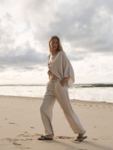 Lucid Flow Tie Pants - Sand - Sumiye Co