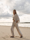 Lucid Flow Tie Pants - Sand - Sumiye Co