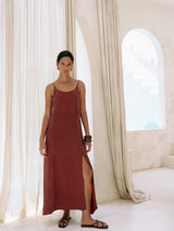 Lucid Midnight Maxi Dress - Burgundy - Sumiye Co