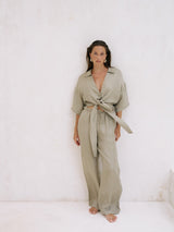 Lucid Flow Tie Pants - Khaki Green - Sumiye Co