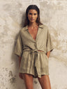 Lucid Flow Tie Shorts - Khaki Green - Sumiye Co