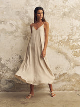 Lucid Flow Maxi Dress - Sand - Sumiye Co