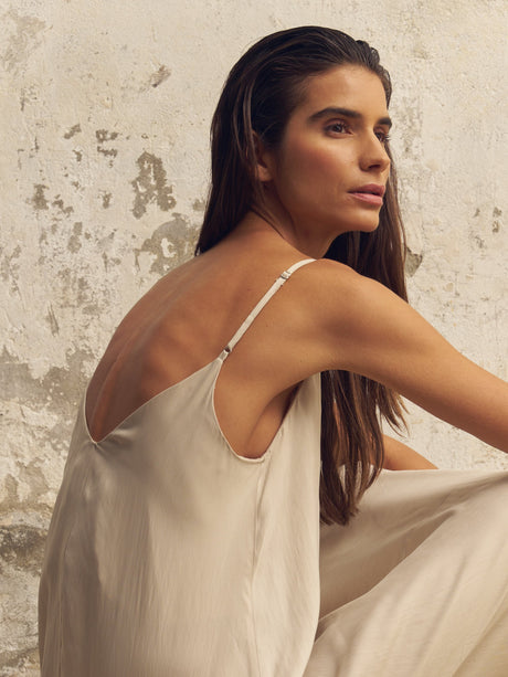 Lucid Flow Maxi Dress - Sand - Sumiye Co