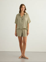 Lucid Flow Shirt - Khaki Green - Sumiye Co