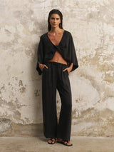 Lucid Knot Top - Black - Sumiye Co
