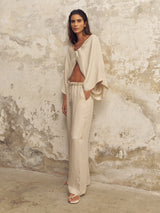 Lucid Flow Tie Pants - Sand