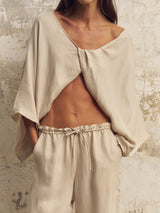 Lucid Knot Top - Sand - Sumiye Co