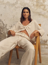 Lucid Knot Top - Sand - Sumiye Co