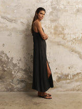 Lucid Midnight Maxi Dress - Black - Sumiye Co