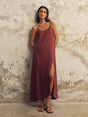 Lucid Midnight Maxi Dress - Burgundy - Sumiye Co
