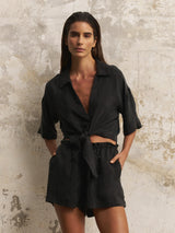Lucid Tie Shirt - Black - Sumiye Co