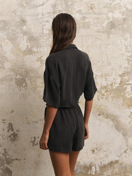 Lucid Flow Tie Shorts - Black - Sumiye Co