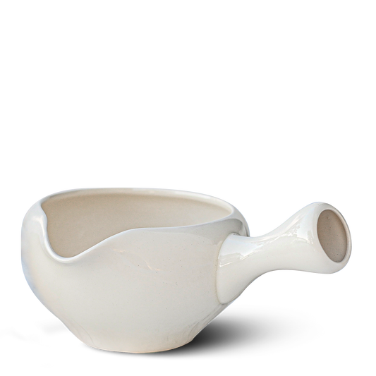 White Matcha Bowl with Spout