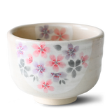 Kohiki Pink Sakura Ceramic Matcha Bowl, Bamboo Matcha Whisk, Whisk Holder & Organic Japanese Matcha Set