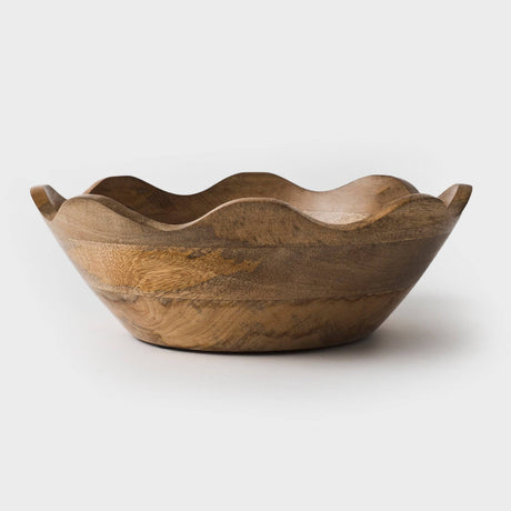 Scalloped Mangowood Bowls - Sumiye Co