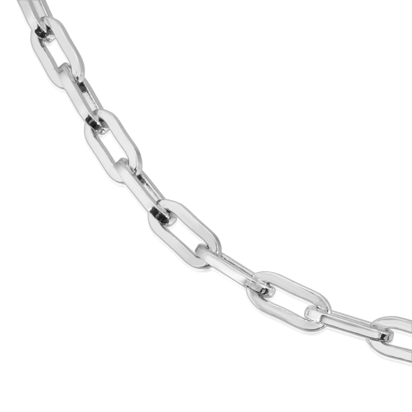 Silver Medium Link Chain Bracelet