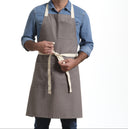 Bib Apron with Pockets, Cotton Apron for Women and Men-0